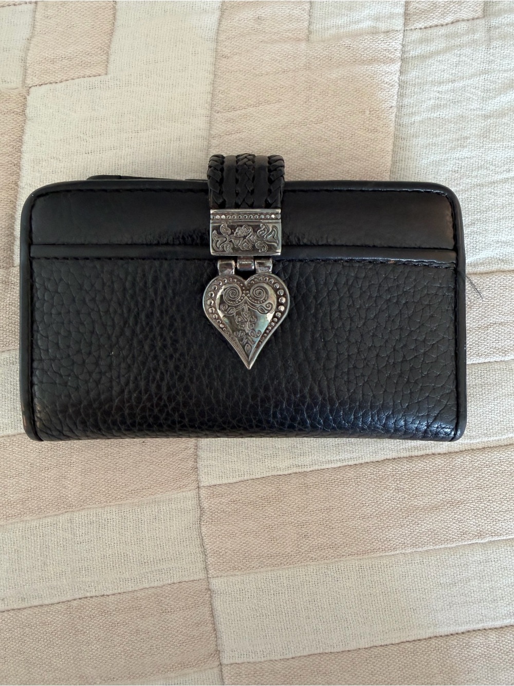 Brighton Black Pebbled Leather Wallet